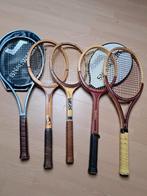 5 vintage tennisrackets, Sport en Fitness, Tennis, Ophalen of Verzenden, Zo goed als nieuw, Racket, Overige merken