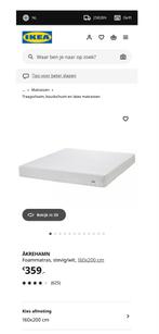 ÅKREHAMN Matras 160x200 - Stevig & Comfortabel, Ophalen, Tweepersoons, Zo goed als nieuw, Matras