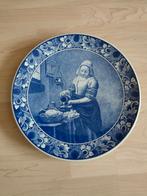Delfts Blauw wandbord Melkmeisje., Antiek en Kunst, Antiek | Wandborden en Tegels, Ophalen of Verzenden