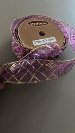 Paars goud lint met dun ijzerdraad, Diversen, Ophalen of Verzenden, Nieuw