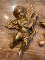 2 mooie gouden vintage engeltjes, Huis en Inrichting, Woonaccessoires | Wanddecoraties, Ophalen of Verzenden