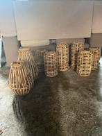Windlichten lantaarns rotan HBX natural living, Ophalen, Zo goed als nieuw, Overige materialen, 25 tot 50 cm