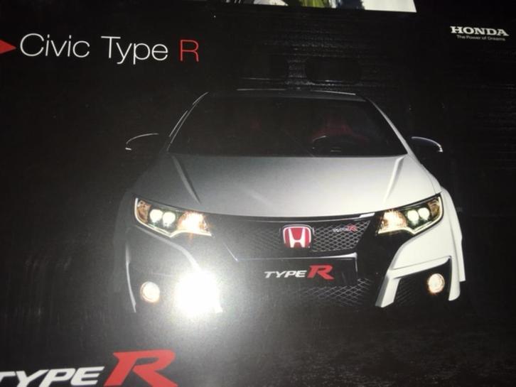 Honda Civic e/o incl Type R brochure/auto folder '04 '07 '15, Boeken, Auto's | Folders en Tijdschriften, Zo goed als nieuw, Honda