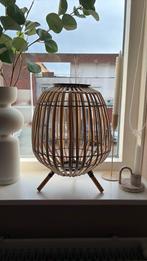 Bamboe lantaarn, Ophalen of Verzenden, Zo goed als nieuw, Hout, 25 tot 50 cm