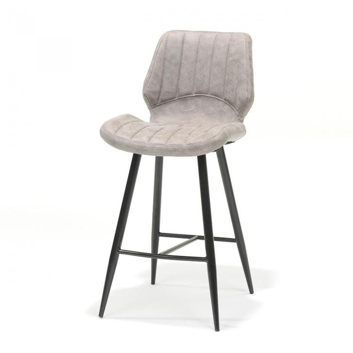 Barkruk Brenn stof soft pebble | Webshop, Huis en Inrichting, Barkrukken, Nieuw, 90 cm of meer, Metaal, Met voetsteun, Ophalen of Verzenden