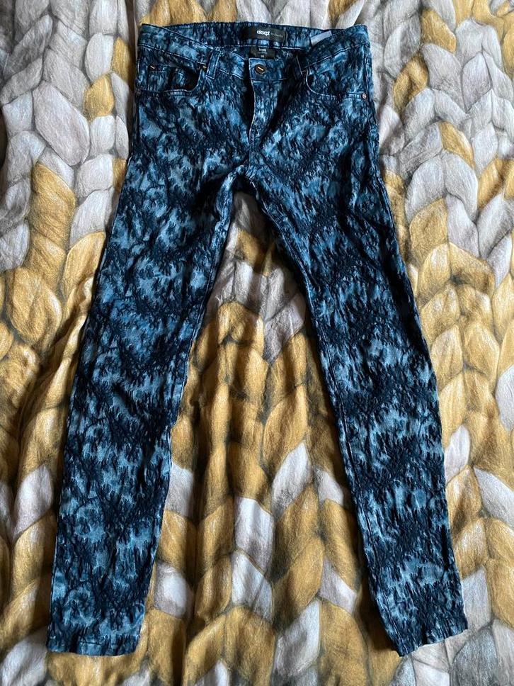 Jacquard blauwe broek van Eksept maat 38. ZGAN, Kleding | Dames, Broeken en Pantalons, Zo goed als nieuw, Maat 38/40 (M), Blauw