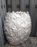 design LOTUS bloempot / bloemen vaas parelmoer 80 cm, Huis en Inrichting, Woonaccessoires | Vazen, Ophalen, Kunststof, Overige kleuren