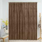 Gordijn verduisterend met haken 290x245 cm fluweel beige, 200 cm of meer, Beige, Nieuw, Ophalen of Verzenden