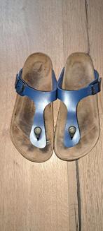 Birkenstock slippers maat 37, Kleding | Dames, Gedragen, Blauw, Ophalen of Verzenden