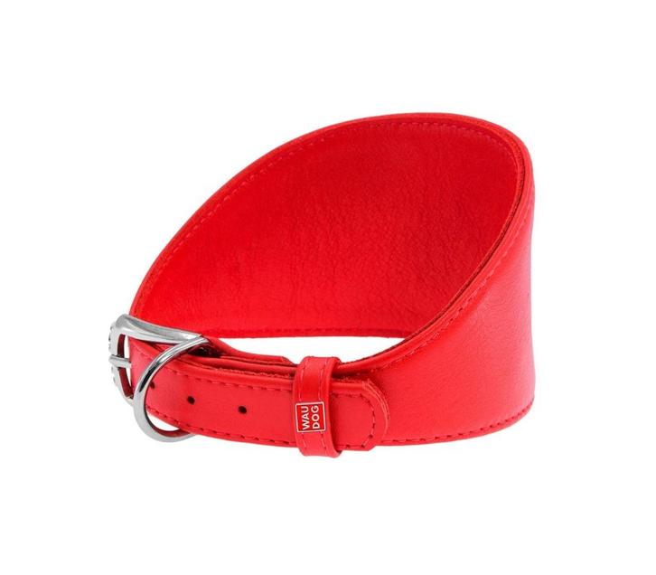 WAUDOG Glamour Halsband Windhond Rood Nek 29-35 cm KOOPJE!!!, Dieren en Toebehoren, Hondenhalsbanden en Penningen, Nieuw, Handgemaakt