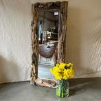 Spiegel – Driftwood / drijfhout- 140 x 60 cm - Bij TTM Wonen, Www.ttmwonen.nl, 100 tot 150 cm, Nieuw, Ophalen of Verzenden