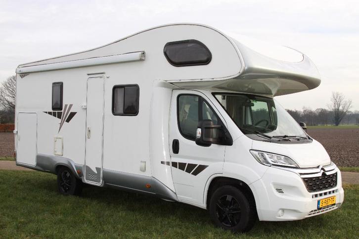 Giottiline Lounge 45 Off grid 2 x airco zonnepanelen, Caravans en Kamperen, Campers, Bedrijf, tot en met 6, Alkoof, Overige merken