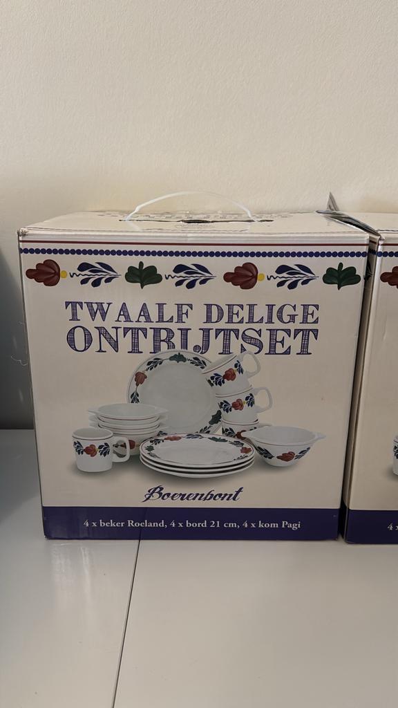 Boerenbont te koop, Huis en Inrichting, Keuken | Servies, Zo goed als nieuw, Kop(pen) en/of Schotel(s), Boerenbont, Aardewerk