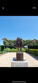 Bronzen springende kikker 63 cm, Ophalen of Verzenden, Brons