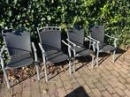 Complete Tuinmeubelset: Tafel, Stoelen & Bankjes, Ophalen, Kunststof, Gebruikt, Meer dan 8 zitplaatsen