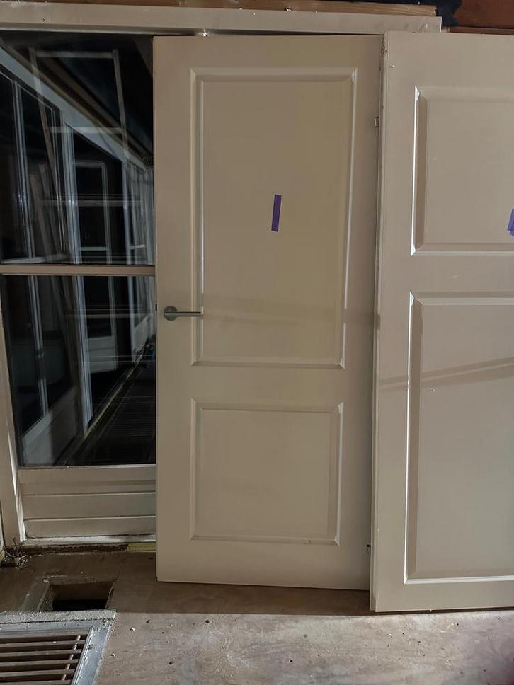 Diverse binnendeuren en deurbeslag - Partij, Doe-het-zelf en Verbouw, Deuren en Horren, Gebruikt, Binnendeur, 200 tot 215 cm, 80 tot 100 cm