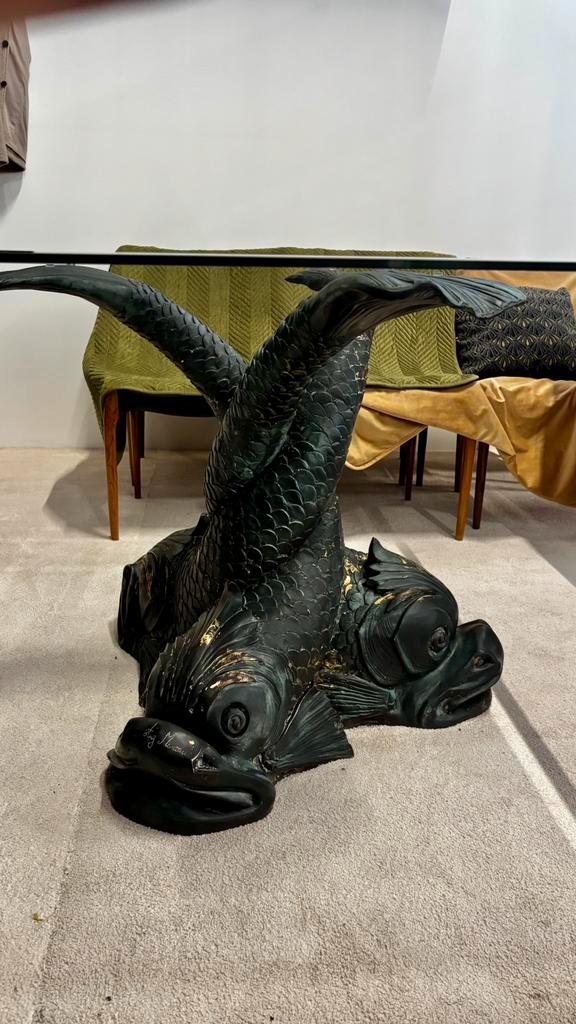 Vintage eettafel Koi Vissen onderstel, Antiek en Kunst, Antiek | Meubels | Tafels, Ophalen