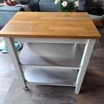 serveertafel op wielen, Huis en Inrichting, Tafels | Sidetables, 50 tot 100 cm, Verzenden, Zo goed als nieuw, Rechthoekig
