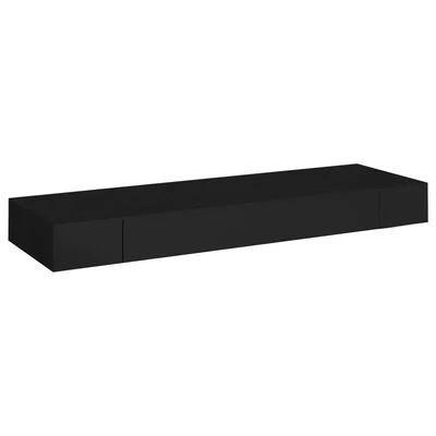 Wandschap met lade zwevend 80x25x8 cm zwart, Huis en Inrichting, Woonaccessoires | Wandplanken en Boekenplanken, Nieuw, Ophalen of Verzenden