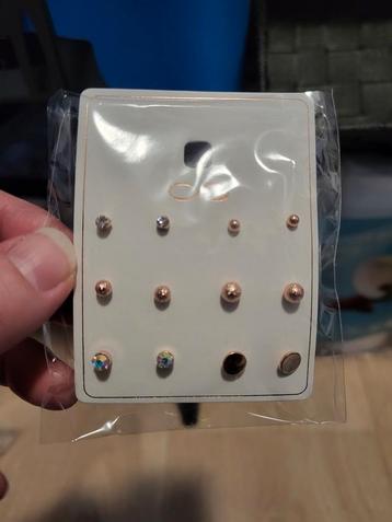 nieuwe set 6 paar oorbellen knopjes nieuwprijs €6,99 beschikbaar voor biedingen