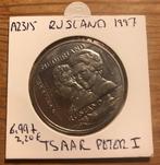 Penning Nederland Rusland 2,5 Ecu 1997 tsaar Peter I Beatrix, Postzegels en Munten, Penningen en Medailles, Nederland, Overige materialen