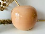 Vintage bolvaas zalmroze, Huis en Inrichting, Woonaccessoires | Vazen, Overige kleuren, Ophalen of Verzenden, Minder dan 50 cm