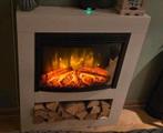 Livin flame sfeerhaard met warmte en ombouw, Huis en Inrichting, Ophalen, Zo goed als nieuw, Vrijstaande haard, Elektrische haard