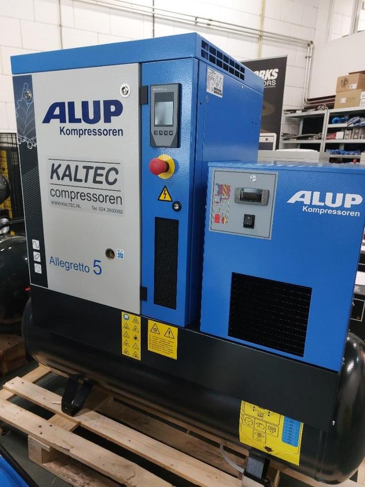 Alup frequentie geregelde schroefcompressor 5,5kW met droger, Doe-het-zelf en Verbouw, Compressors, Nieuw, 6 tot 10 bar, 100 liter of meer