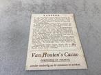 Amsterdam - Weesp.      Van Houten’s Cacao.  Reclamekaart, Ophalen of Verzenden, Voor 1920, Noord-Holland