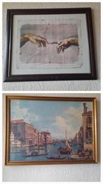 2 Ingelijste Posters/Schilderijen, Huis en Inrichting, Woonaccessoires | Schilderijen, Tekeningen en Foto's, Ophalen, Zo goed als nieuw
