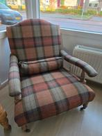 Klassieke fauteuil met ruitpatroon, Huis en Inrichting, Fauteuils, Ophalen of Verzenden, 75 tot 100 cm, 50 tot 75 cm