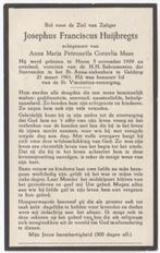 Josephus F. Huijbregts 1909 Heeze + 1961 Geldrop, 51 jaar, Verzamelen, Verzenden