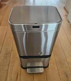 RVS Prullenbak – 72L – sensor en pedaal – 2 tot 4 vakken, Huis en Inrichting, Ophalen, Gebruikt, Met pedaal, 40 liter of meer