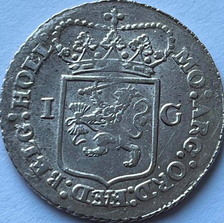 Bataafse Republiek Holland een gulden 1795 topkwaliteit!, Postzegels en Munten, Munten | Nederland, Losse munt, 1 gulden, Vóór koninkrijk