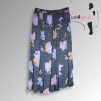 30584 Zgan Zwarte rok met print  mt 42/44  K26, Ophalen of Verzenden, Gedragen, Beige, Schoenen of Laarzen