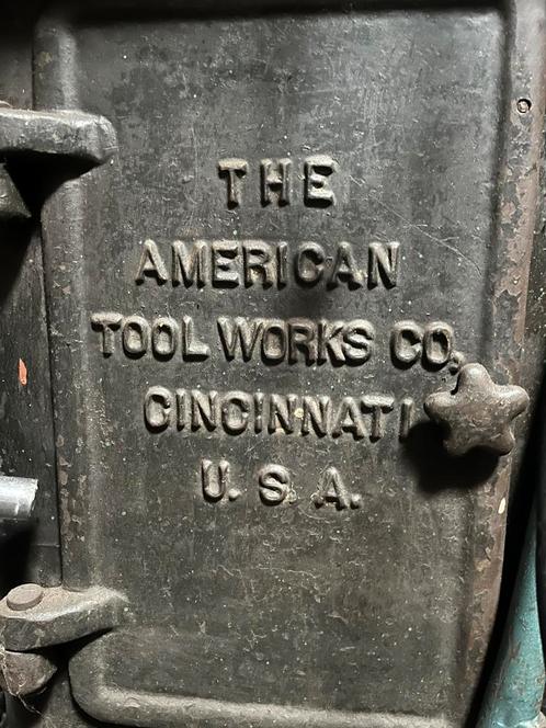 Vintage American Tool Works Draaibank WO2, Doe-het-zelf en Verbouw, Draaibanken, Gebruikt, Metaaldraaibank, Minder dan 500 mm