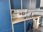 keuken blauw met eiken kleur inclusief vaatwasser, oven en e, Huis en Inrichting, Keuken | Complete keukens, Gebruikt, Blauw, Enkelwandige keuken