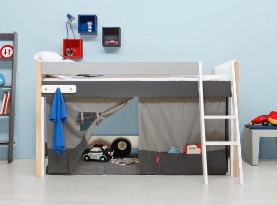 Bopita Jente Half hoogslaper 90x200 met schuine trap, Kinderen en Baby's, Kinderkamer | Stapelbedden en Hoogslapers, Gebruikt