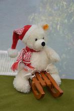 Steiff beer uit de kersteditie, Teddy Bear Christmas op slee, Verzamelen, Ophalen of Verzenden, Zo goed als nieuw, Stoffen beer