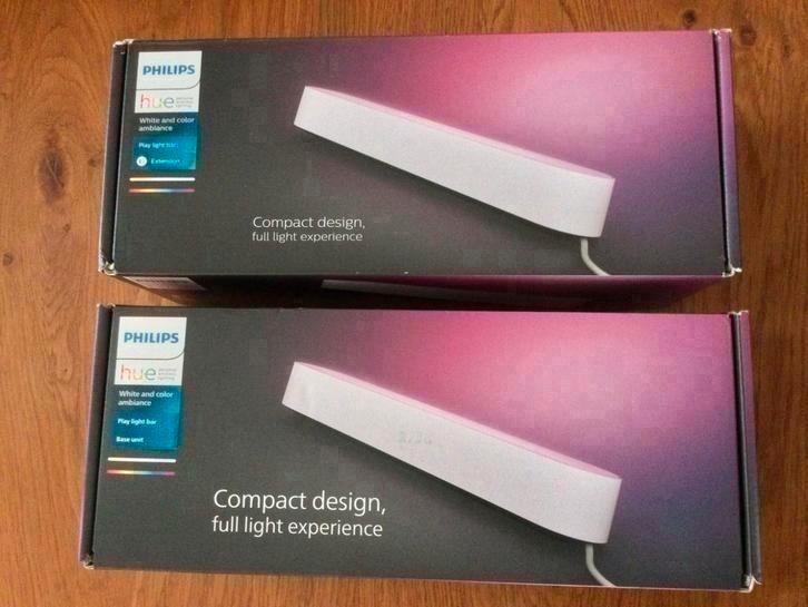 Philips Hue Play Lichtbalk Wit, basis+uitbreiding  - Nieuw, Huis en Inrichting, Lampen | Losse lampen, Nieuw, Led-lamp, Minder dan 30 watt