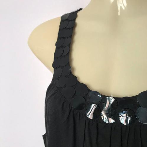 Only S zwart ballon jurkje lbd grote pailletten ceintuur egf, Kleding | Dames, Jurken, Zo goed als nieuw, Maat 36 (S), Zwart, Boven de knie