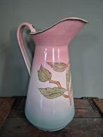 Mooie emaille kan roze / zeeblauw, Ophalen of Verzenden