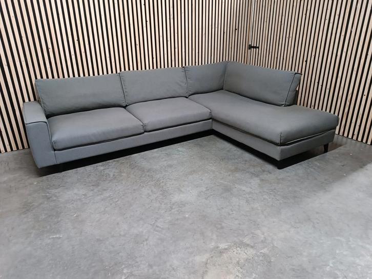 Goossens Hoekbank Lichtgrijs - Jonas - Gratis Bezorging, Huis en Inrichting, Banken | Bankstellen, Zo goed als nieuw, Vierpersoons of meer