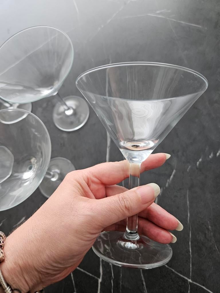 6 cocktail martini glazen, Verzamelen, Glas en Borrelglaasjes, Ophalen of Verzenden, Zo goed als nieuw, Overige typen