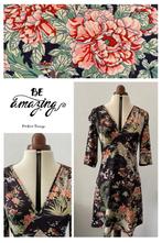 King Louie 60s / 70s bloemenjurk strikceintuur-M🌺nieuwstaat, Maat 38/40 (M), Overige kleuren, Ophalen of Verzenden, Zo goed als nieuw