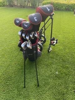 Golfset Heren Merk Wilson incl tas en trolley, Ophalen, Gebruikt, Set, Overige merken