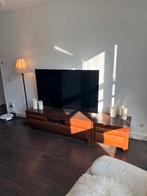 2x Wooden TV table cabinet storage drawers Houten tv-meubel, Gebruikt, Ophalen of Verzenden, 200 cm of meer, Minder dan 100 cm