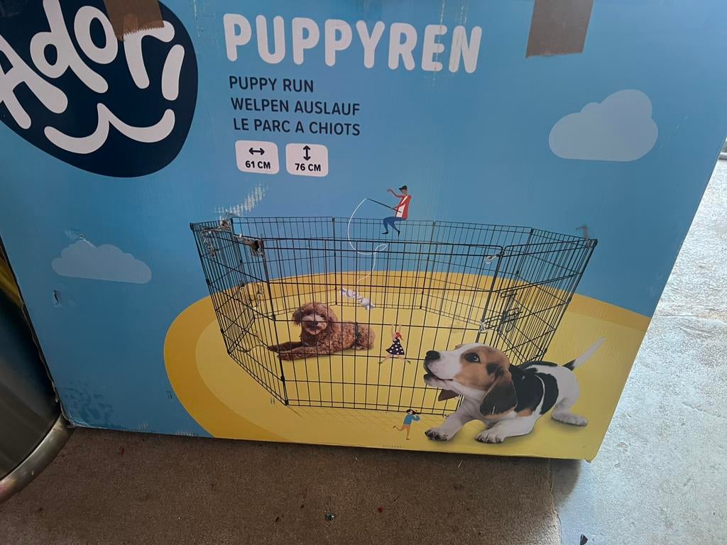 Puppyren/hondenhok adori 61x76cm zwart, Info@savoireinteriors.com, Van haestrechtstraat 15d, Ophalen of Verzenden, Savoire