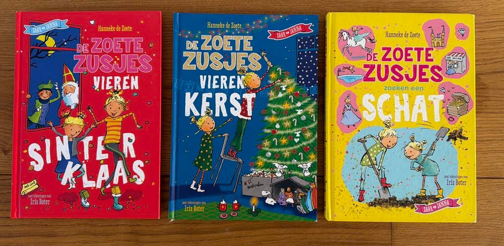 3 boeken De Zoete Zusjes: Sinterklaas, Kerst en Schat, Ophalen of Verzenden, Gelezen, Fictie algemeen