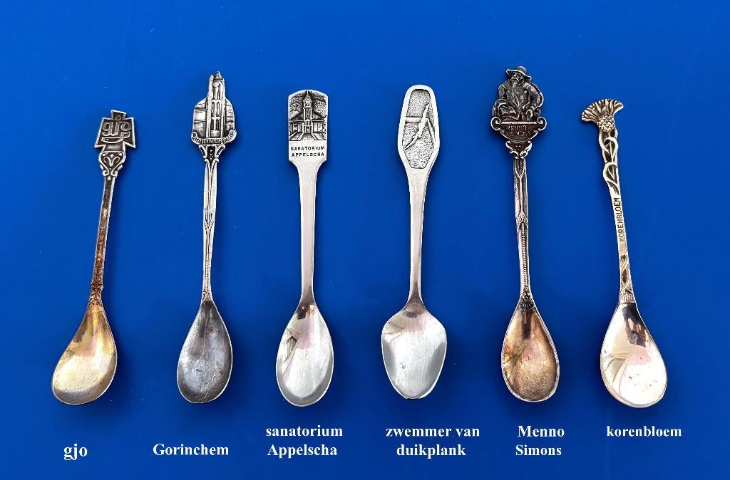 6 Lepeltjes € 5 per stuk of 2 voor € 7,50 Verzilverd & Rvs, Ophalen, Gebruikt, Verzilverd, Metaal